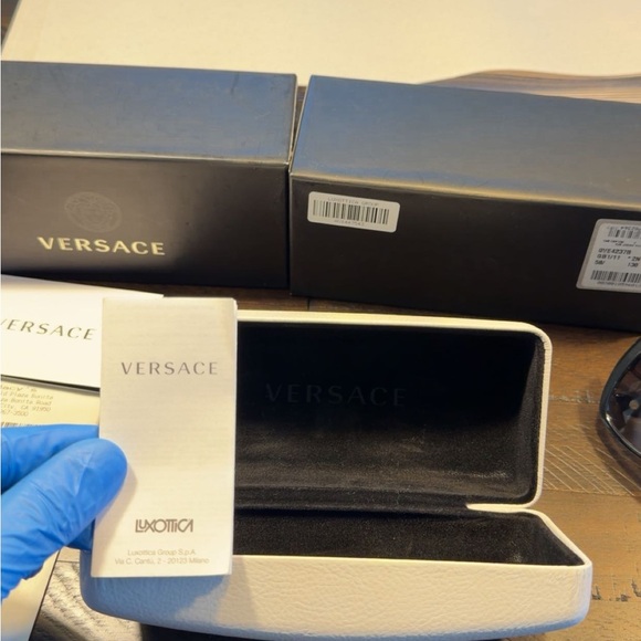 Versace Dark-Tinted Sunglasses with receipt and all packing - Picture 5 of 11